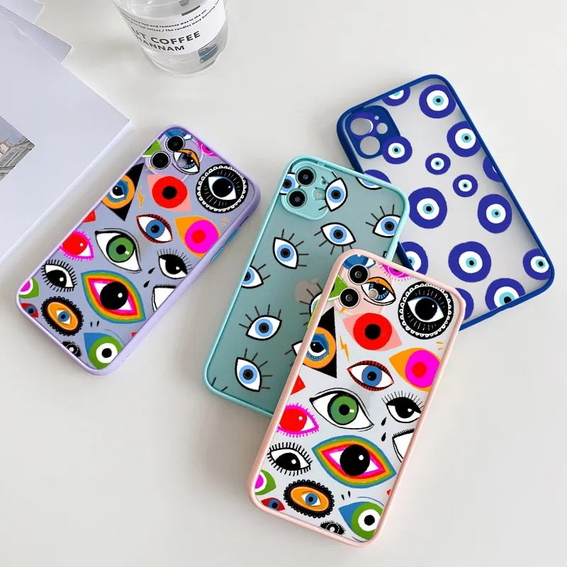 Funda de teléfono con estampado de ojo de la suerte👁️‍🗨️™