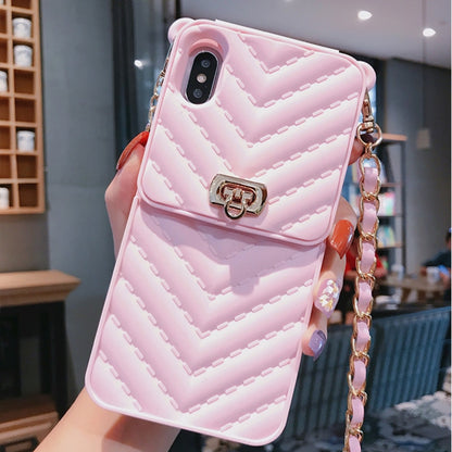 Funda de teléfono de lujo con bolsillo y cordón 👛™