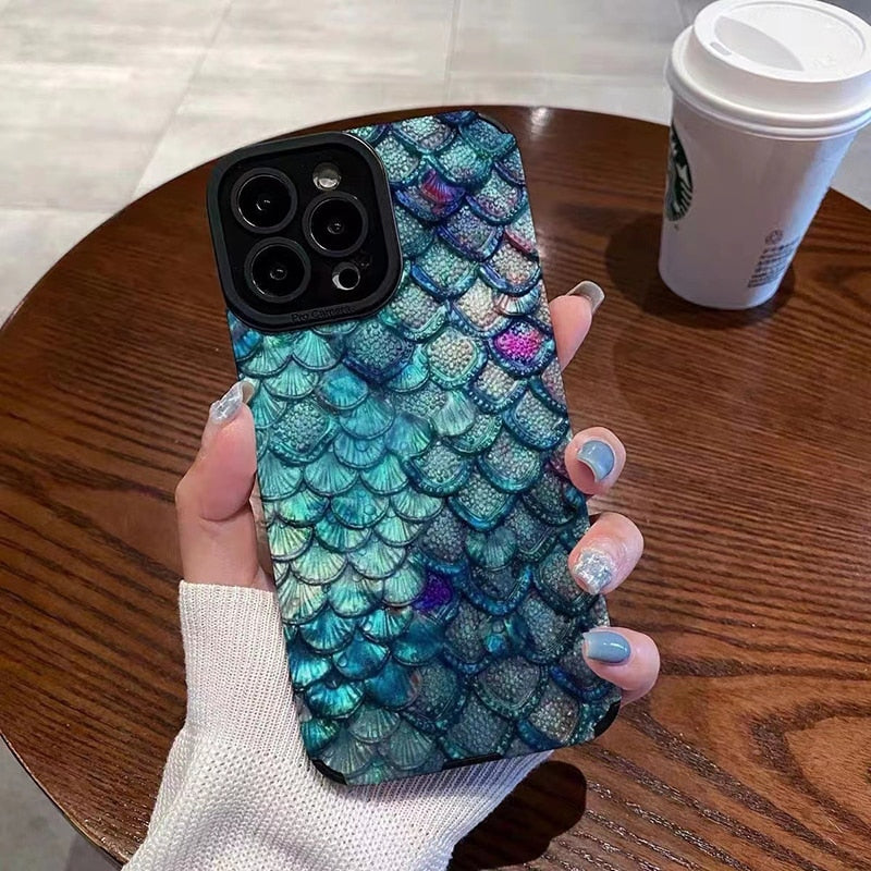 Carcasa Full color Escamas Funda Iphone 🧜‍♀️™️