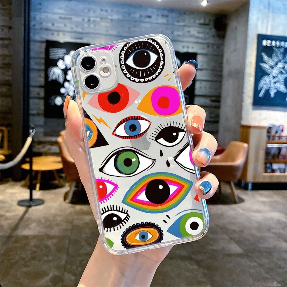 Funda de teléfono con estampado de ojo de la suerte👁️‍🗨️™