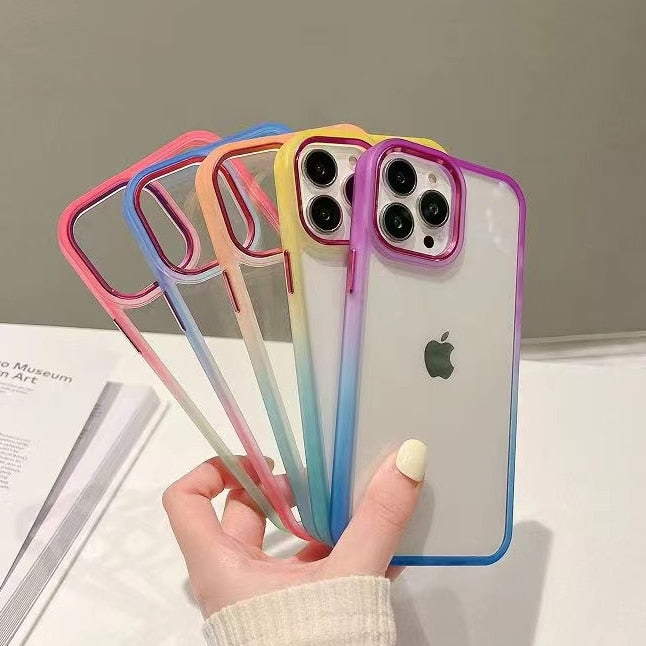 Funda con marco degradado colorido 💗™️