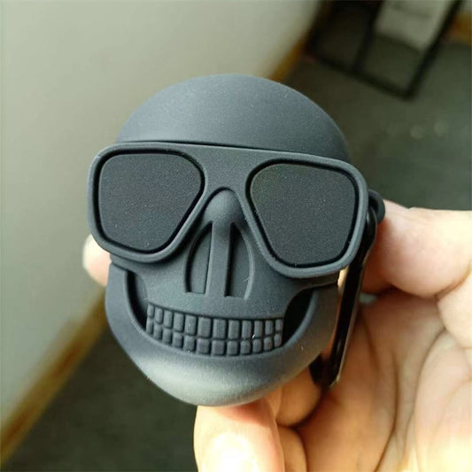 Funda de auriculares con diseño de calavera y gafas de sol 3D para Airpods 💀™️