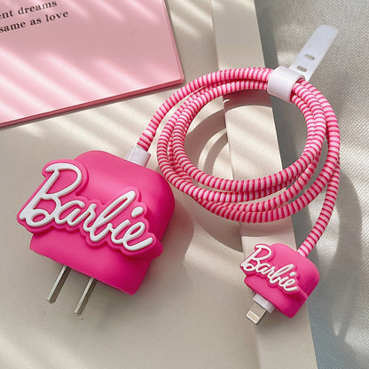 Funda de cargador de Barbie Rosa Kawaii💗™